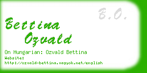 bettina ozvald business card